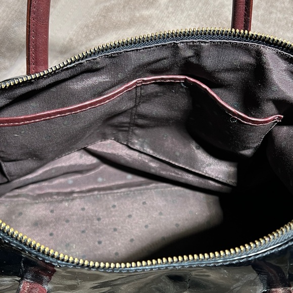Kate Spade Black and Burgundy Shoulder Bag - Picture 10 of 16